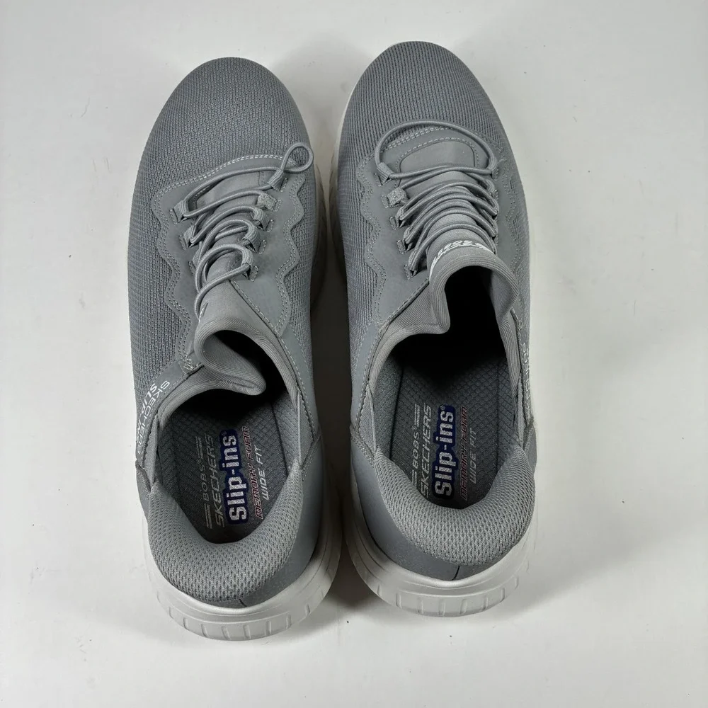 Skechers BOBS Squad Chaos Daily Hype Men's 11W Gray Hands Free Slip-Ins Sneakers